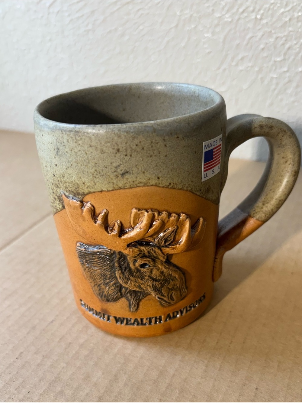 Pottery Cold Mountain Moose Relief Coffee Mug - Montana